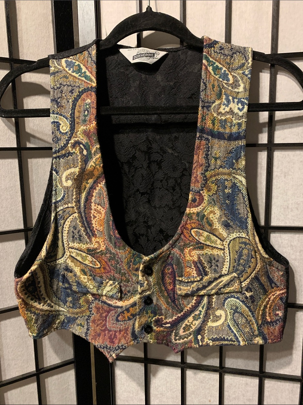 Bonhomie Multicolor Paisley Cropped Vest Size L